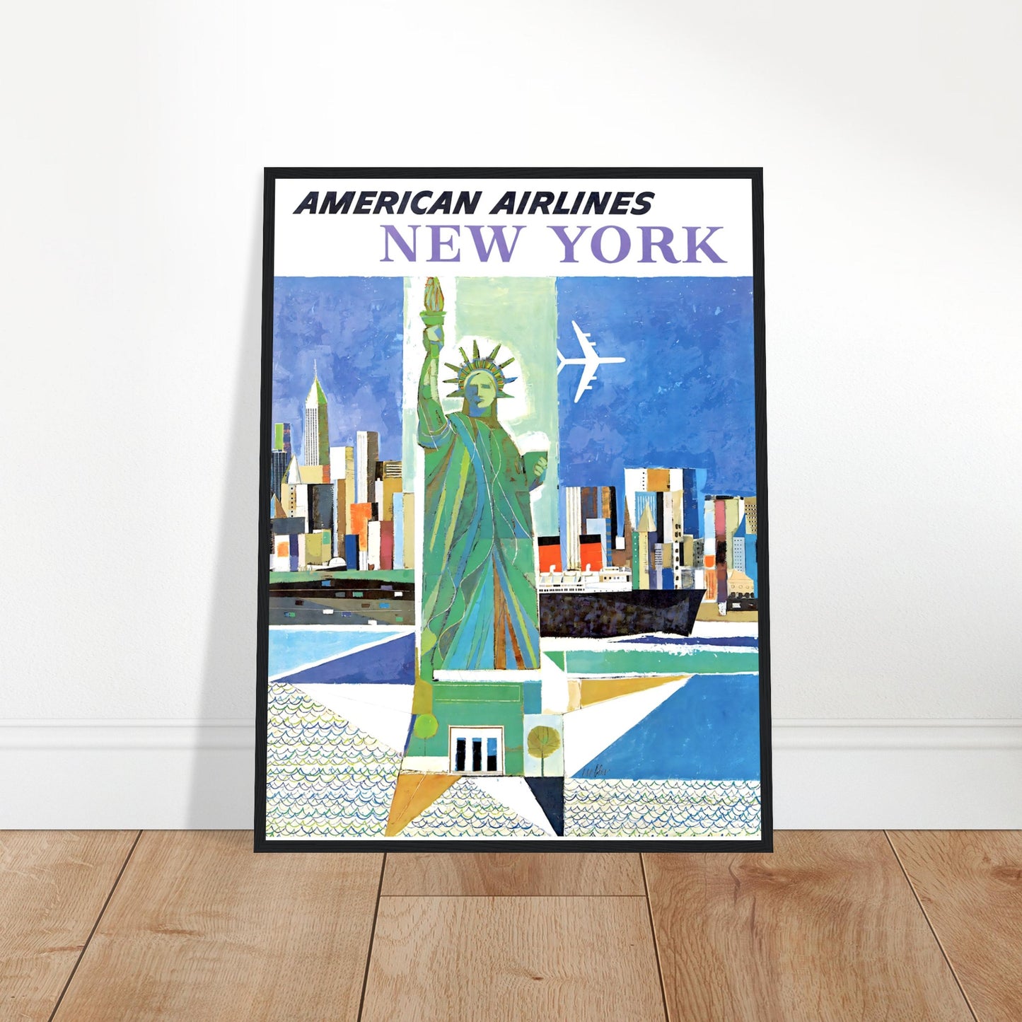 American Airlines Vintage Poster Reprint on Premium Matte Paper - Posterify