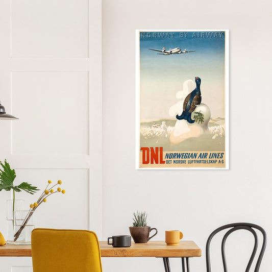 DNL Norweigian Air Vintage Poster Reprint on Premium matte Paper - Posterify