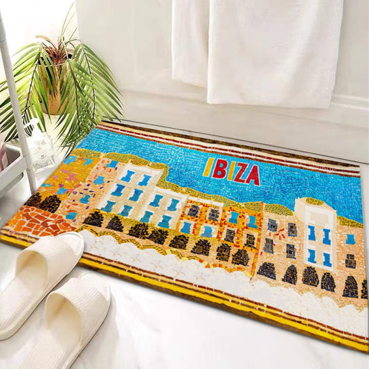 Door Mat #2 of Ibiza, Spain, Roman Mosaic by Posterify Design - Posterify