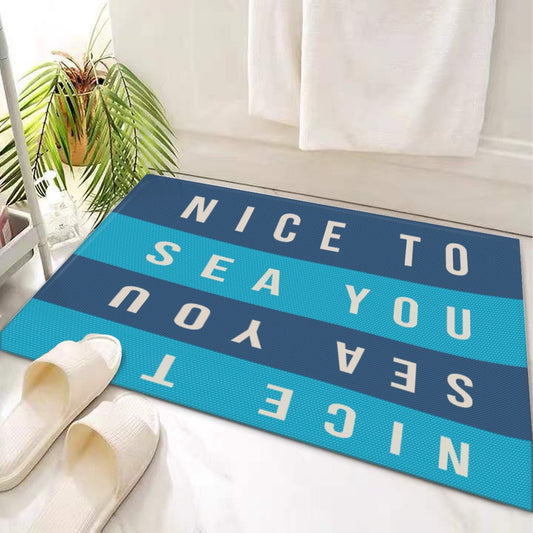 Door Mat Boat 'Nice To Sea You' - Posterify