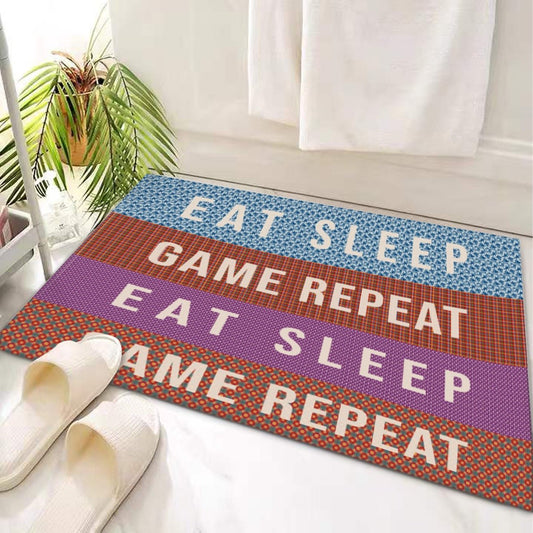 Door Mat 'Eat Sleep Game Repeat' - Posterify