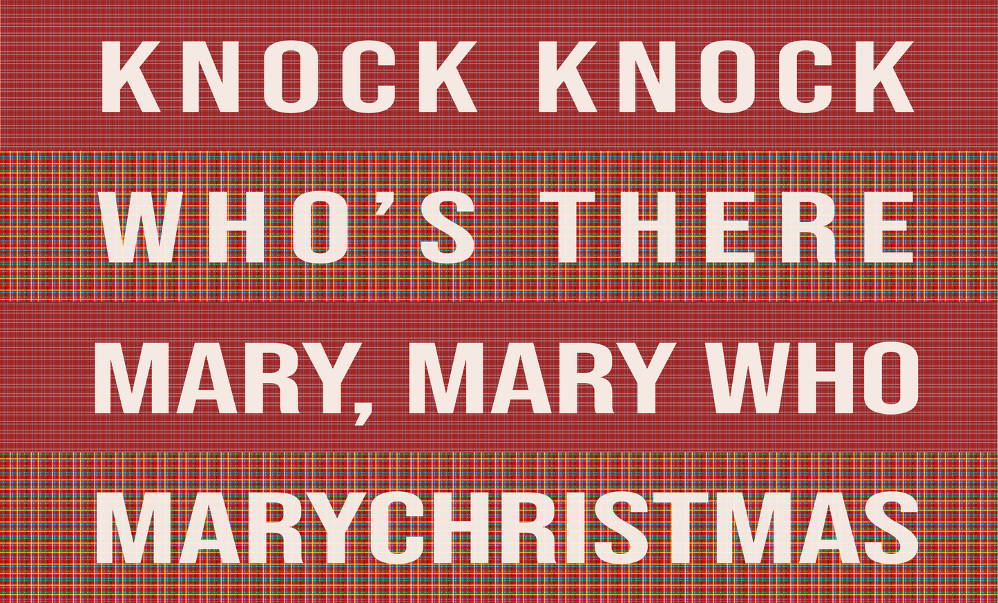 Door Mat 'Knock Knock Who's There, Mary, Mary Who, Marychristmas' - Posterify