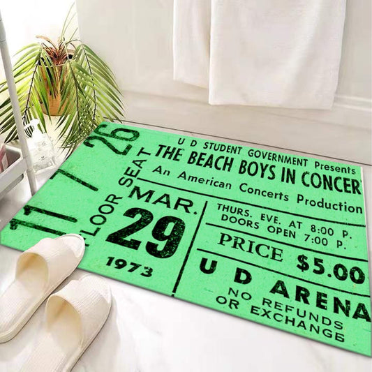 Door Mat Original Concert Ticket 'Beach Boys' - Posterify