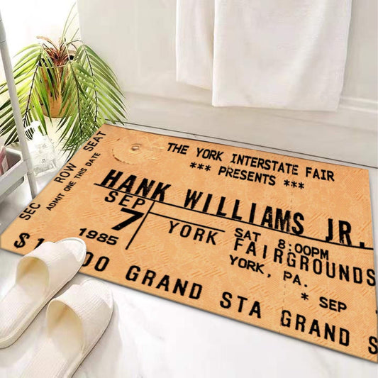 Door Mat Original Concert Ticket 'Hank Williams' - Posterify