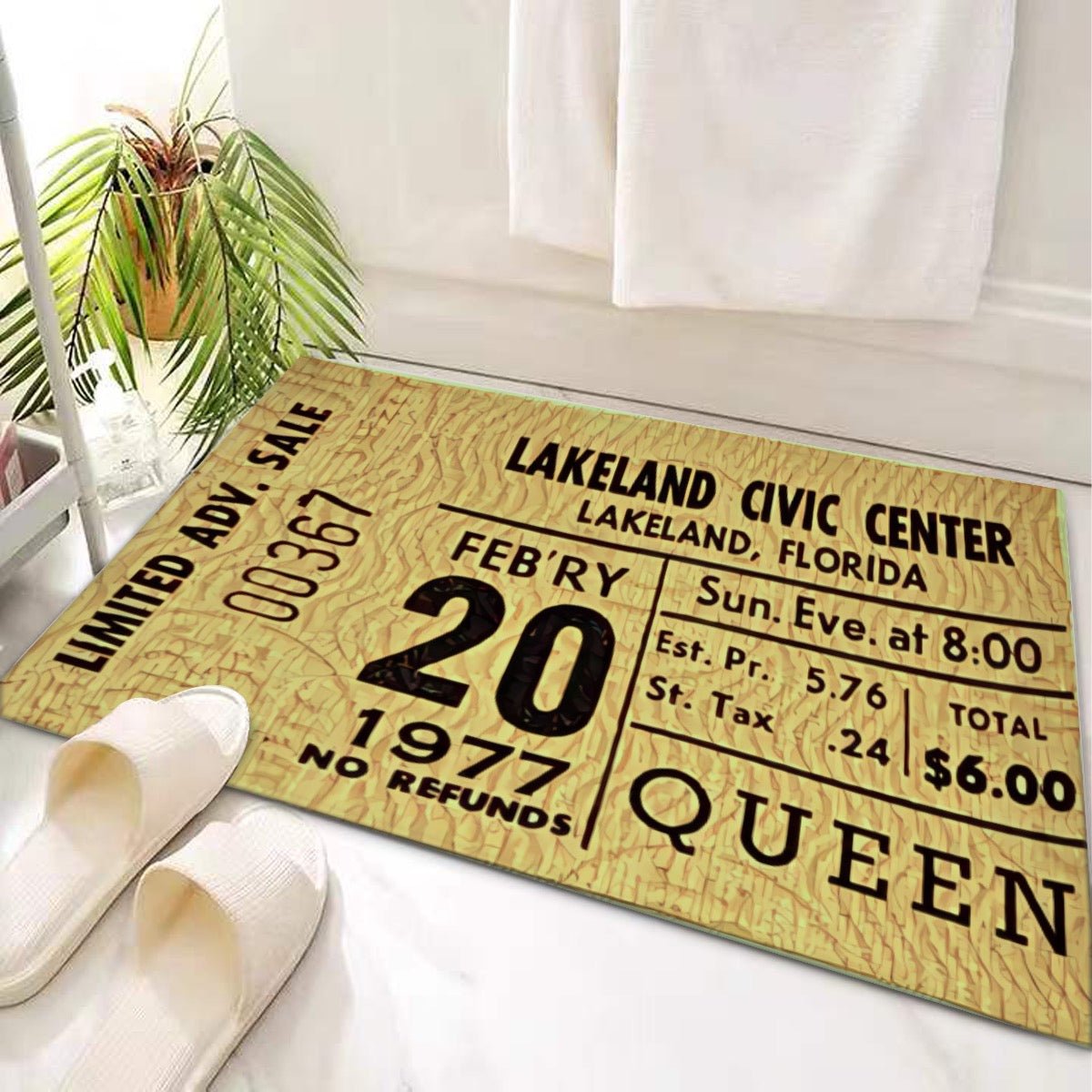 Door Mat Original Concert Ticket 'Queen' - Posterify