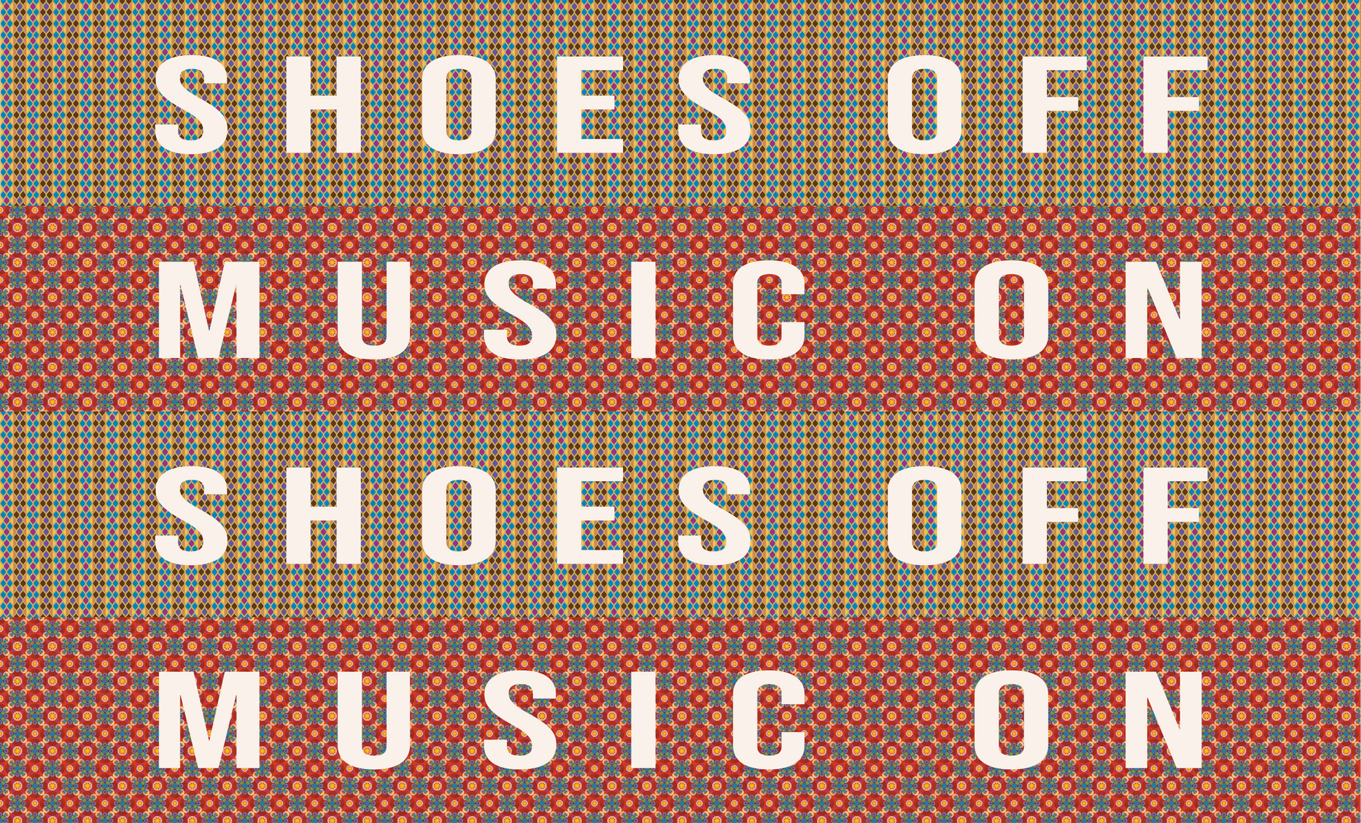 Door Mat 'Shoes off Music on' - Posterify