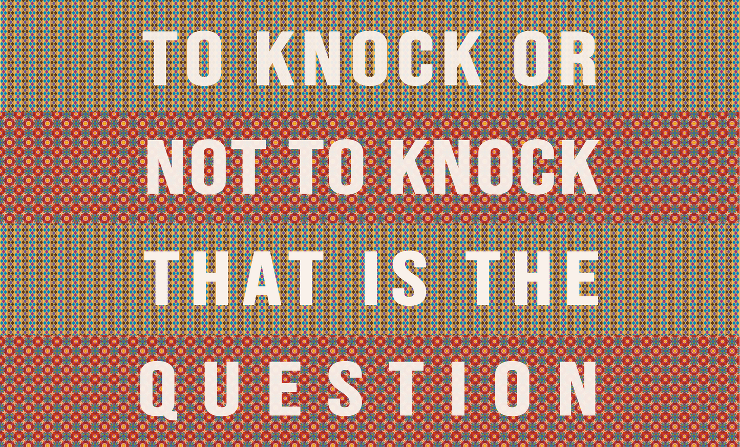 Door Mat 'To knock or not to knock that is the question' - Posterify