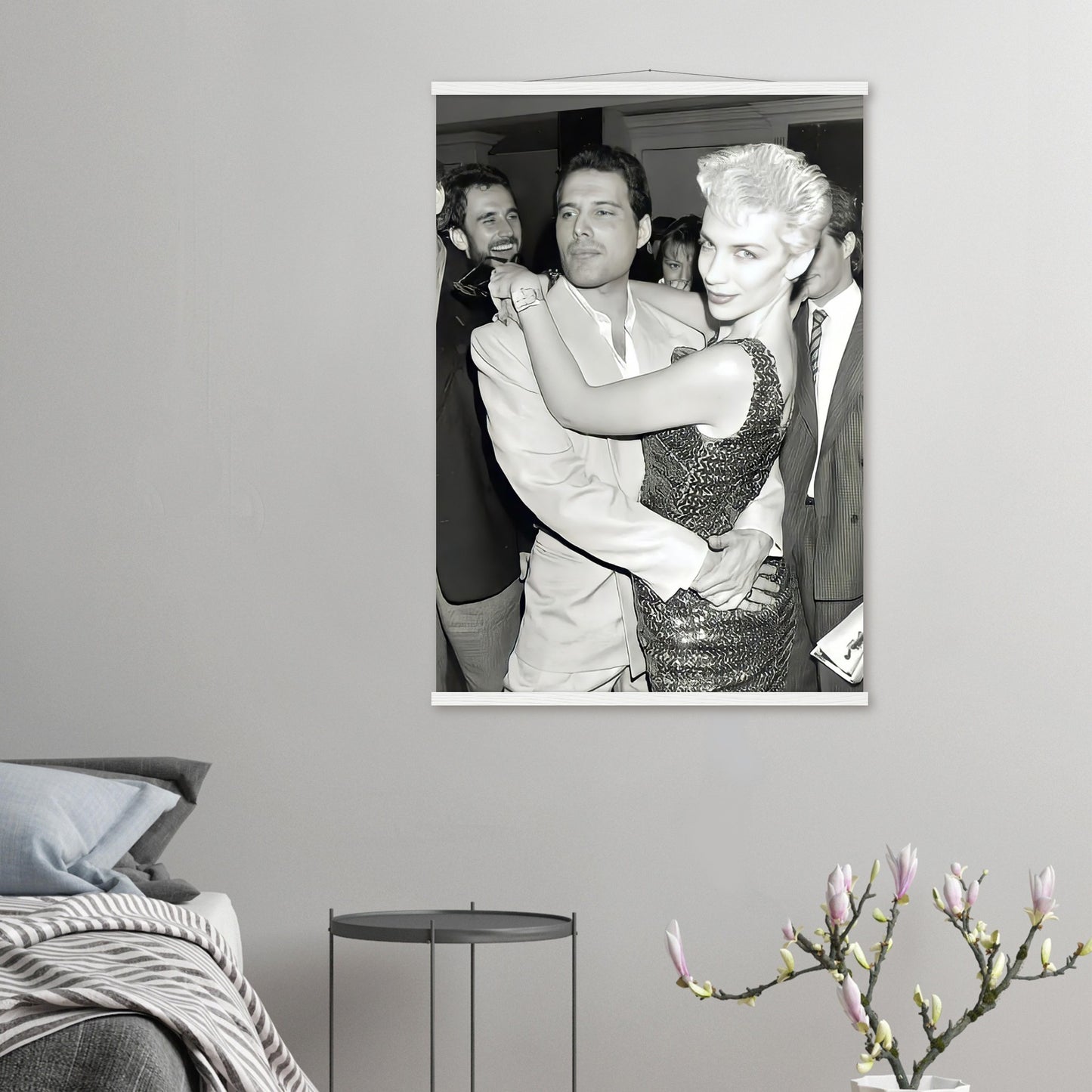 Poster Print of Freddie Mercury and Annie Lennox (public domain) on Premium Matte Paper - Posterify