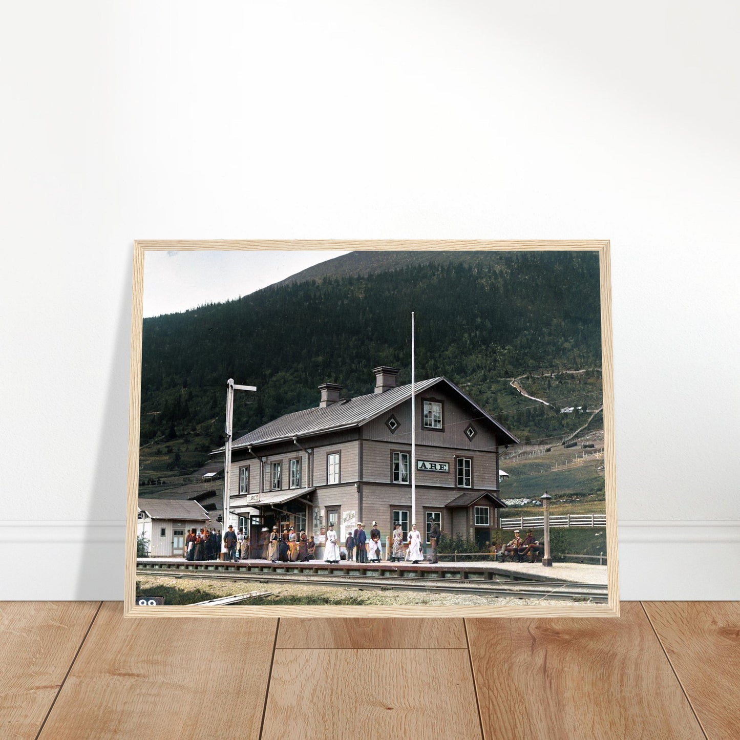 Åre Station, Sweden, Colorized B/W Photo from 1920th Wall Art - Posterify