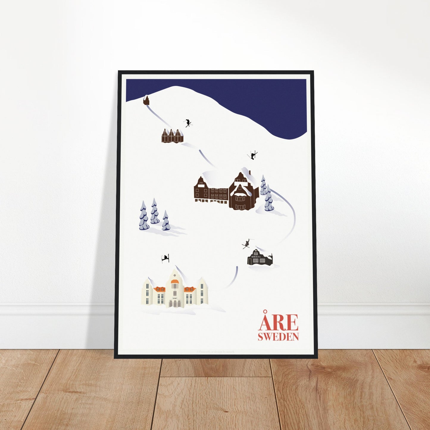 Åre, Sweden, Jump, by Posterify design, Premium Matte Paper Poster - Posterify