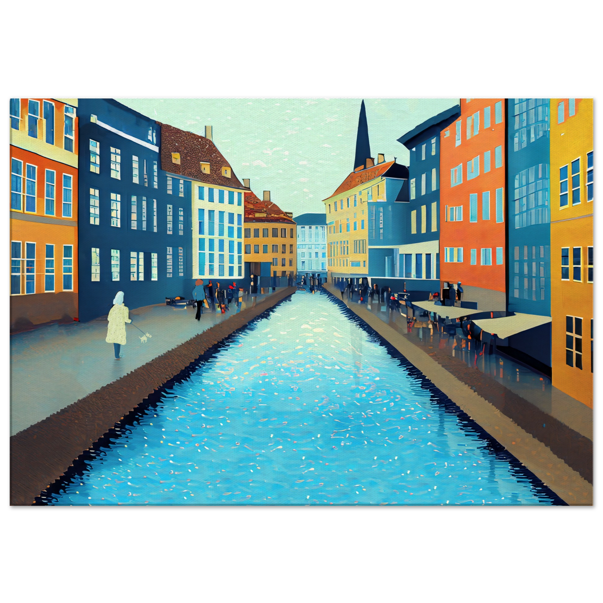 Copenhagen 'Dogwalk' Canvas Art Deco art by Posterify Design. - Posterify