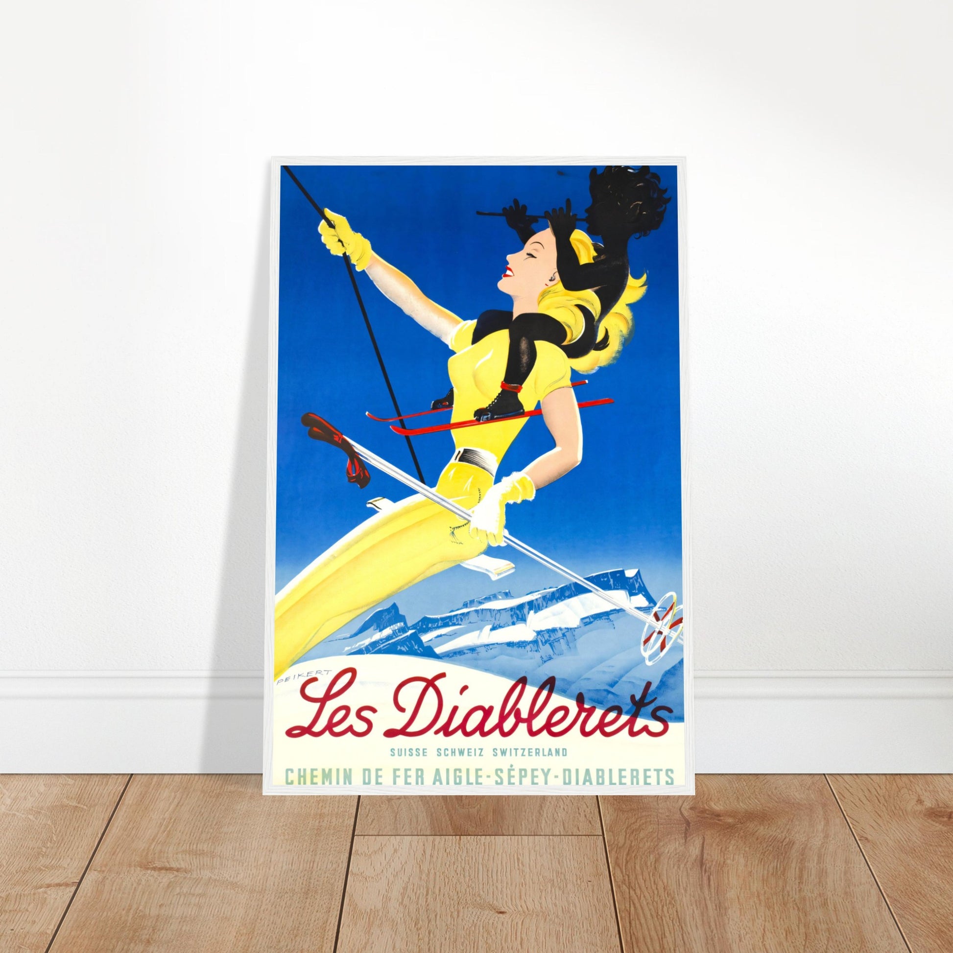 Vintage Poster Reprint, Les Diablerets, Wall Art on Premium Paper - Posterify
