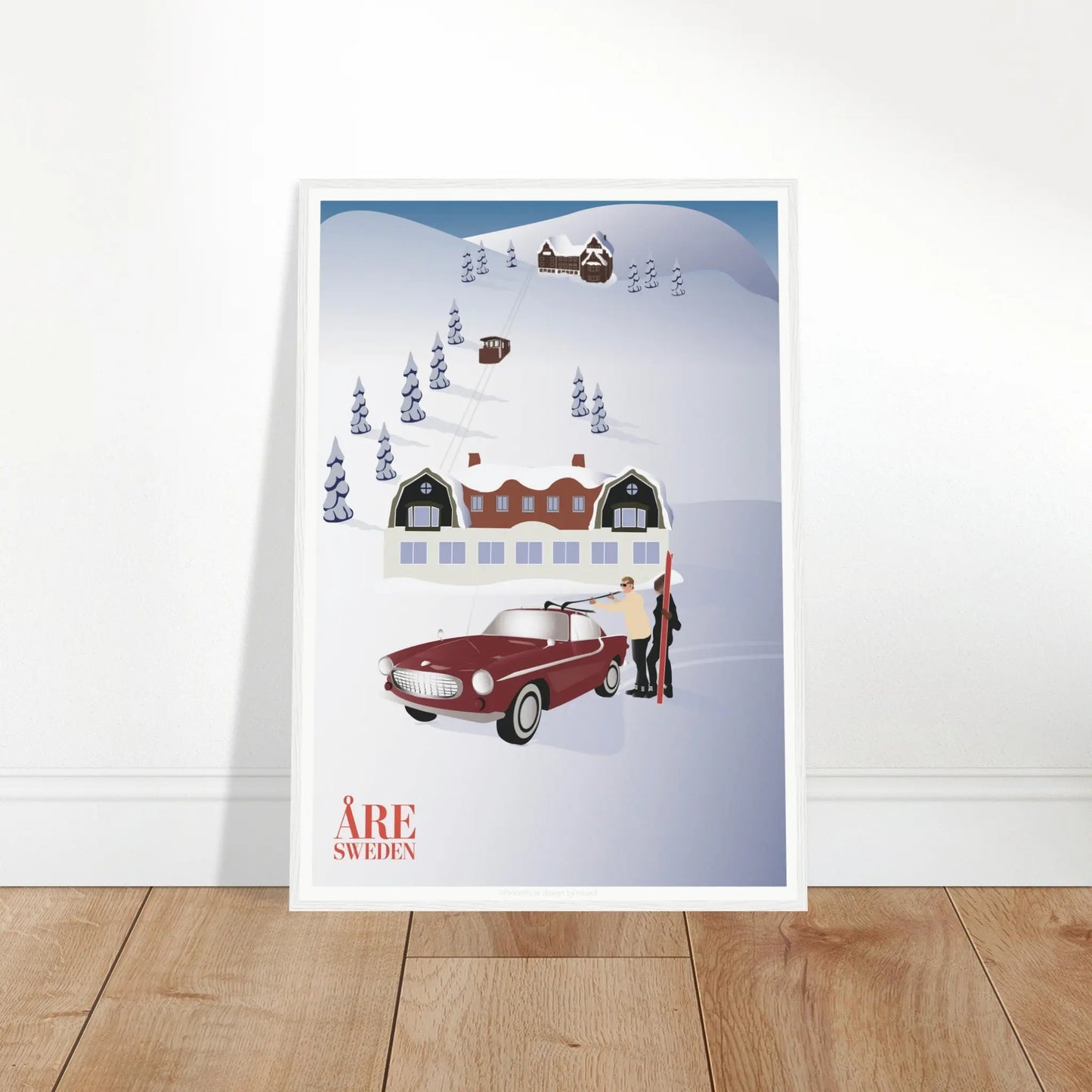 Åre, Sweden, Volvo P1800 by Posterify design, Premium Matte Paper Poster - Posterify