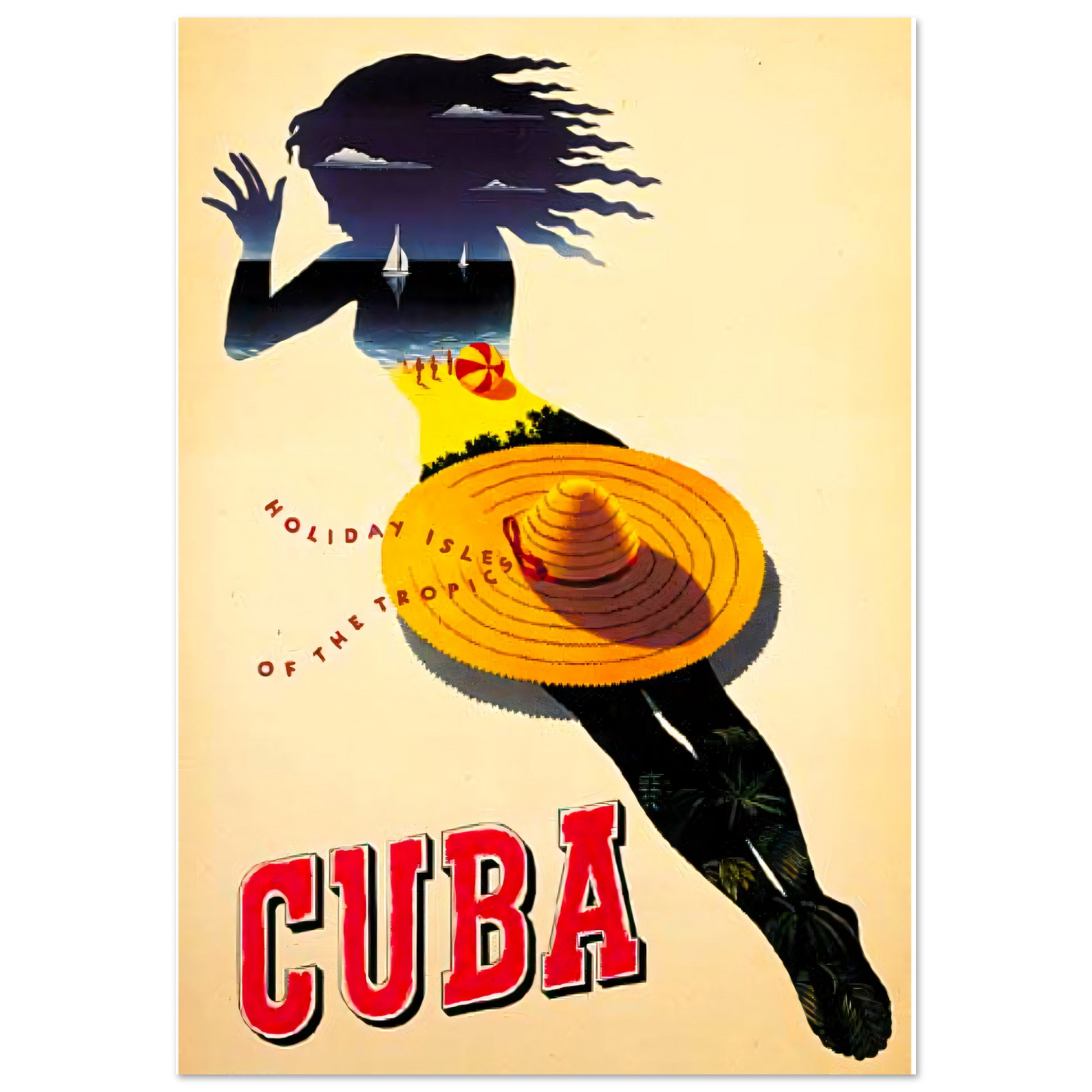 Vintage Poster Cuba printed on Premium Matte Paper - Posterify