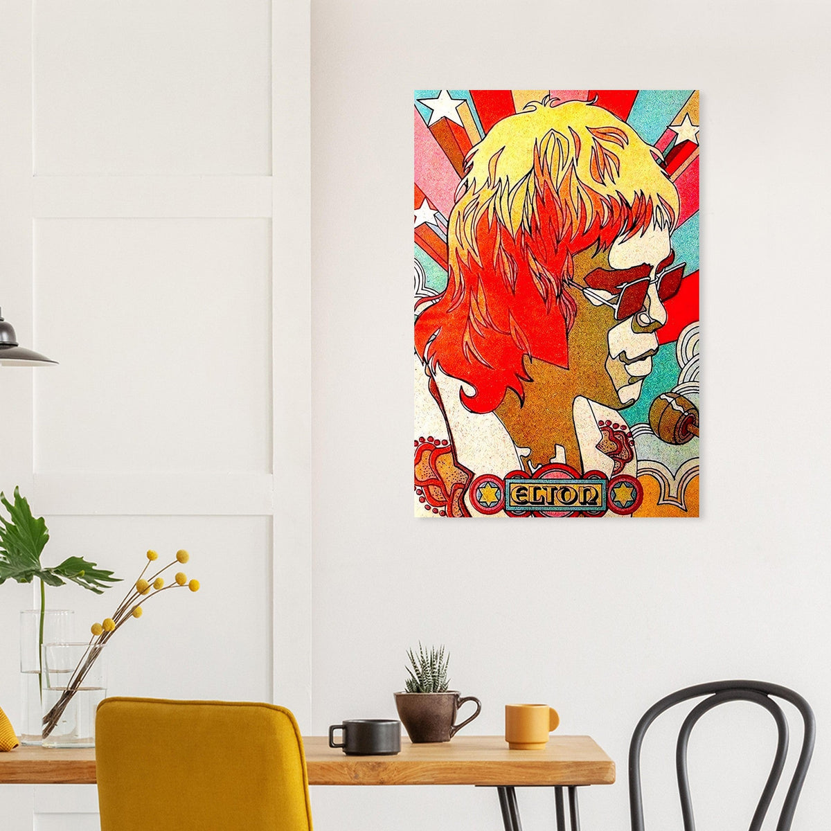 Elton John Vintage Poster Reprint on Premium Matte Paper