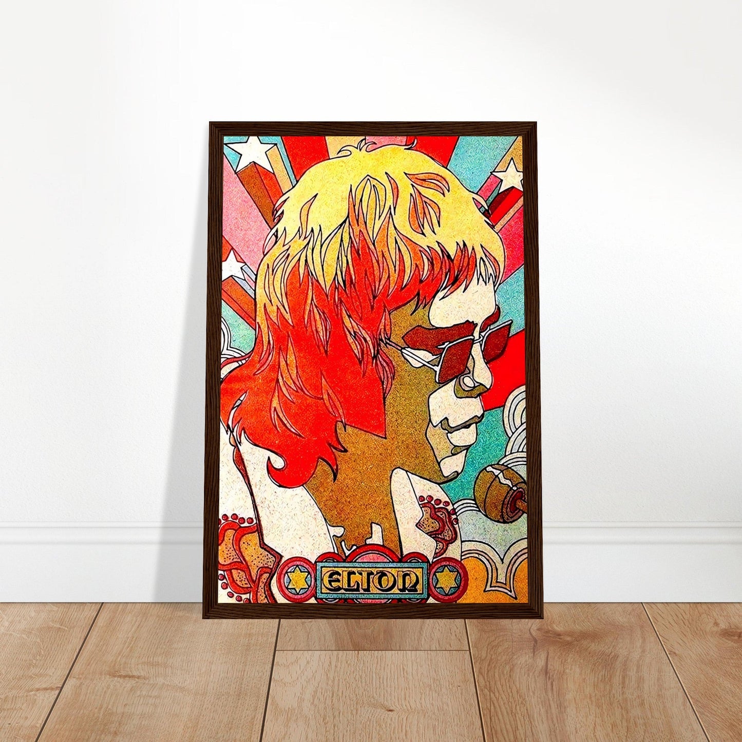 Elton John Vintage Poster Reprint on Premium Matte Paper - Posterify