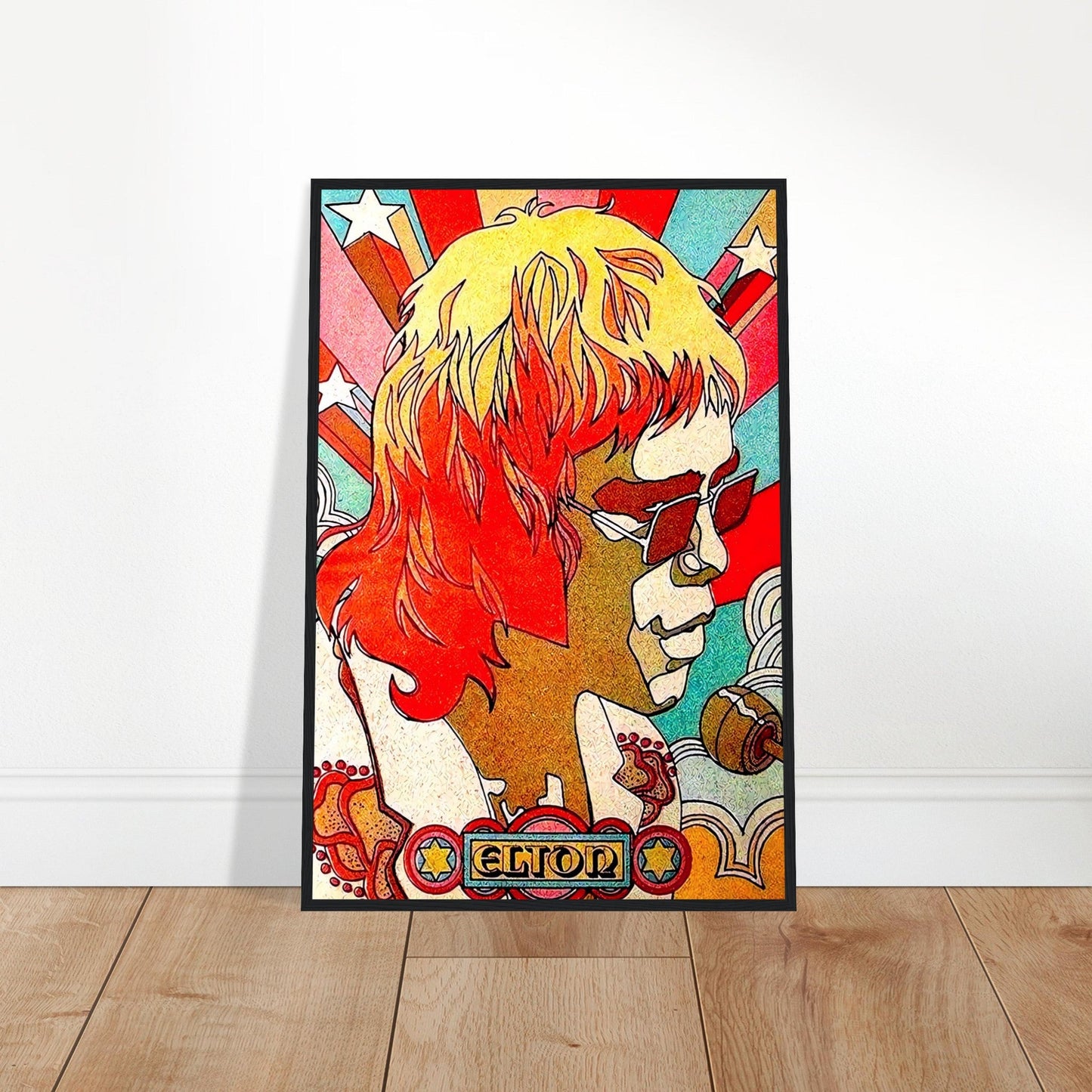 Elton John Vintage Poster Reprint on Premium Matte Paper - Posterify