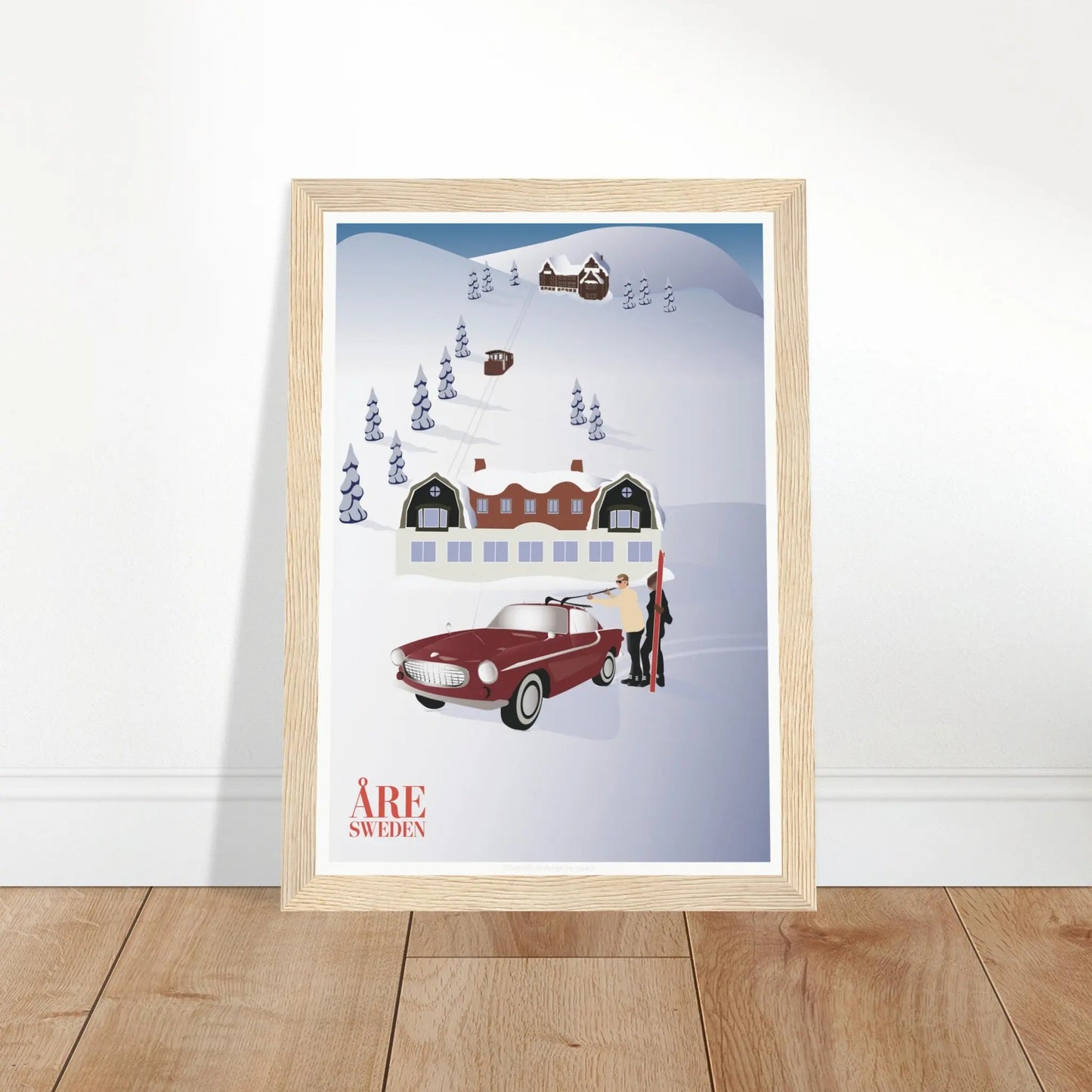 Åre, Sweden, Volvo P1800 by Posterify design, Premium Matte Paper Poster - Posterify