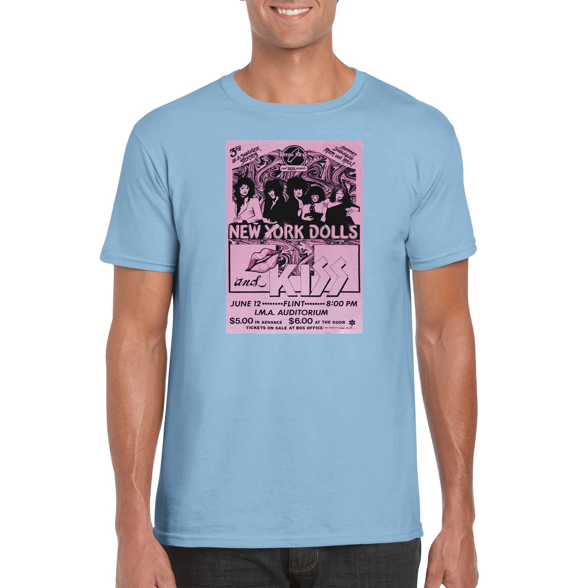 NY Dolls & Kiss Classic Unisex Crewneck T-shirt - Posterify