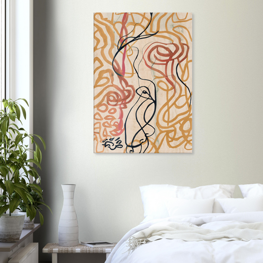 Canvas Print with line drawing by Posterify Design