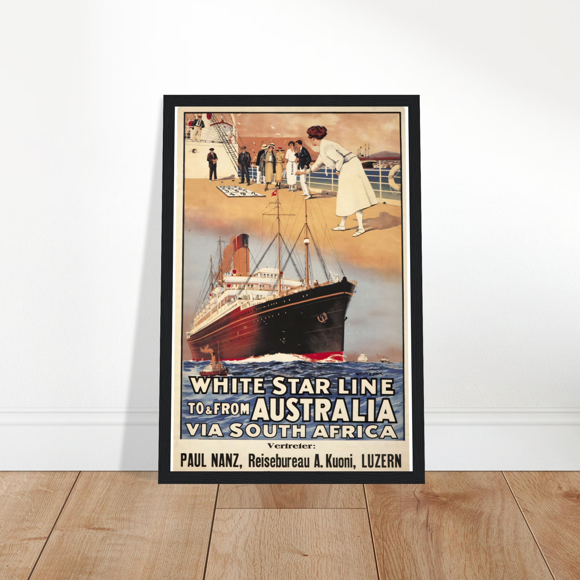 White Star Vintage Poster Reprint on Premium Matte Paper - Posterify