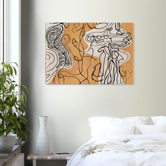 Canvas with abstract line pattern by Posterify Design