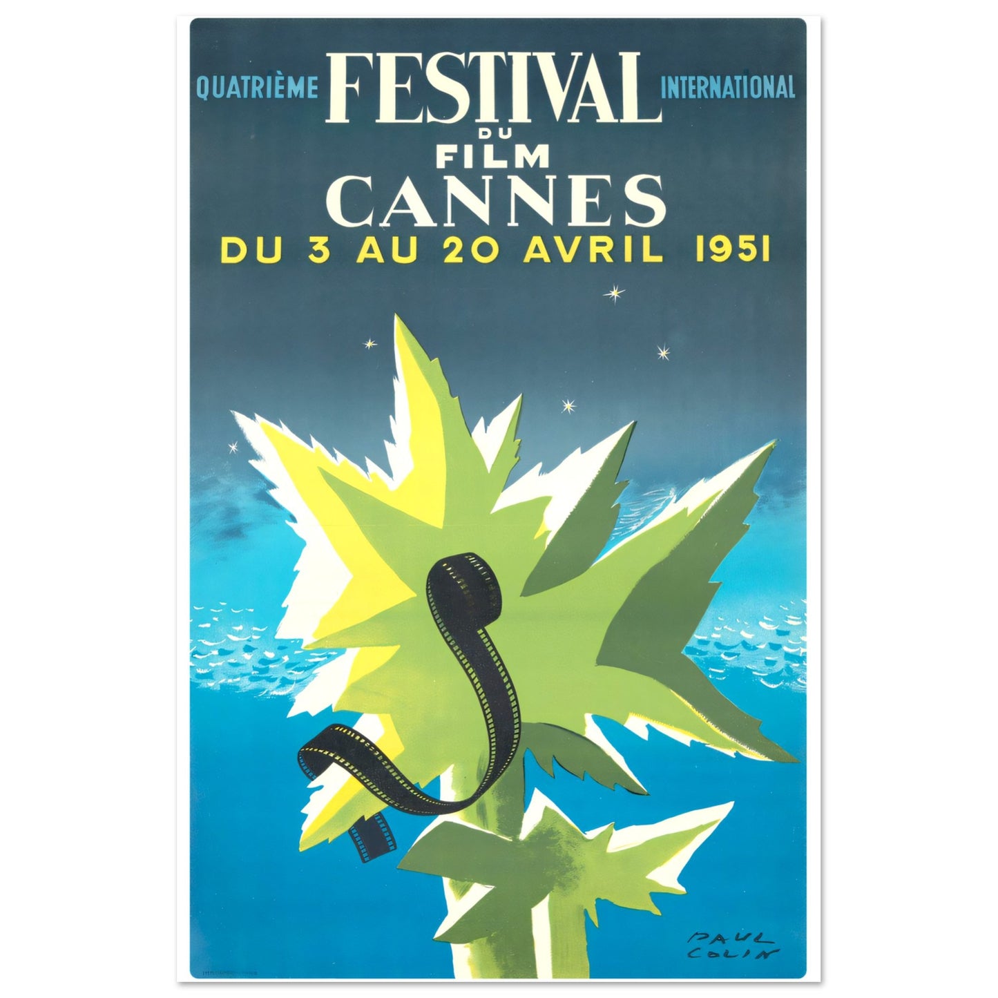 Festival du film Cannes Vintage poster reprint on Premium Matte Paper - Posterify