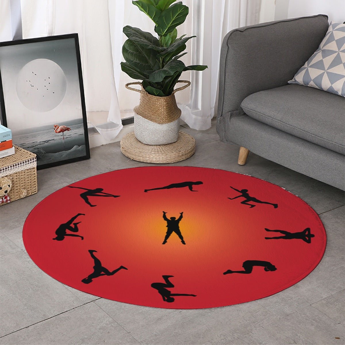 Fitness Positions Sunset Training Mat - Posterify