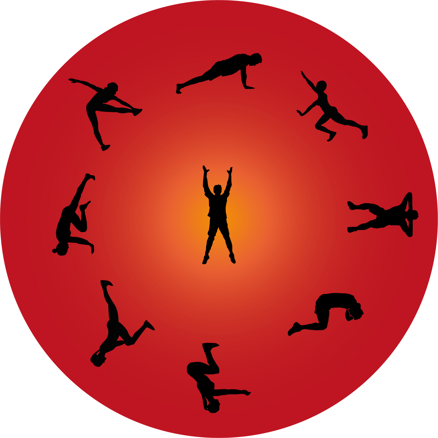 Fitness Positions Sunset Training Mat - Posterify