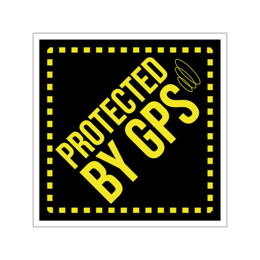 Free Shipping: Protected By GPS Vinyl Sticker (Theft preventing sticker for bicycle, car & gadgets) - Posterify