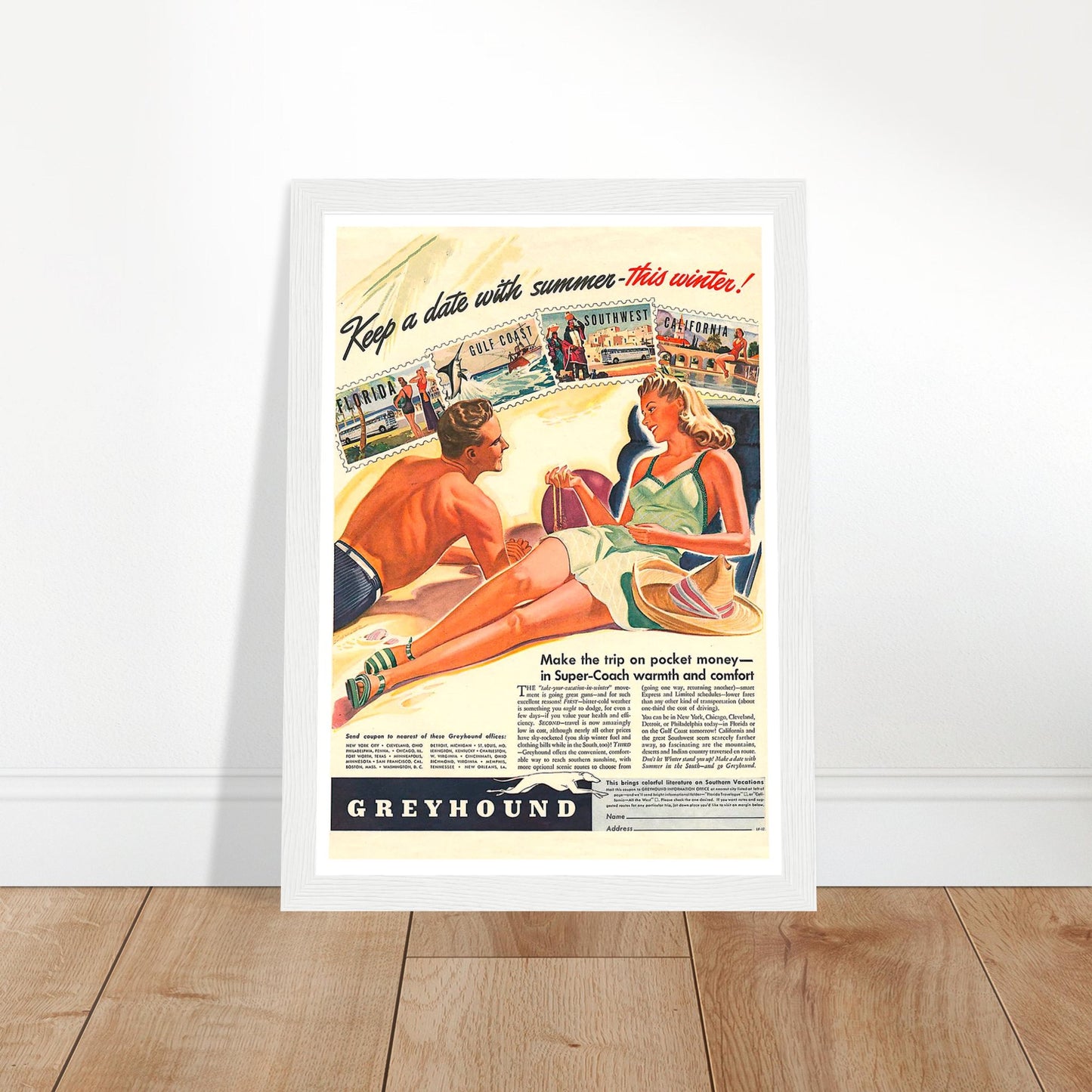 Greyhound Vintage Poster Wall art - Posterify