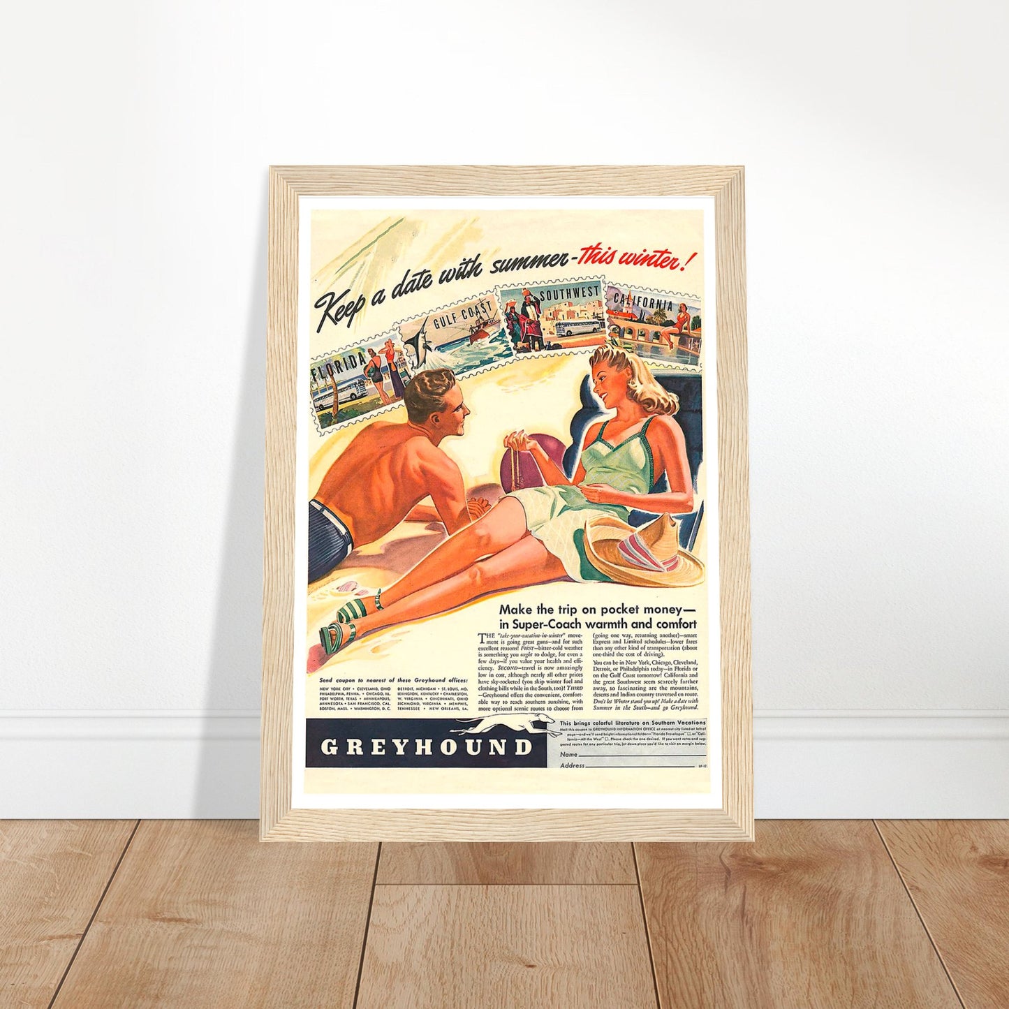 Greyhound Vintage Poster Wall art - Posterify