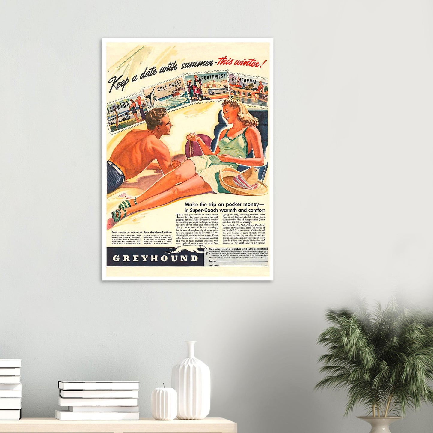 Greyhound Vintage Poster Wall art - Posterify