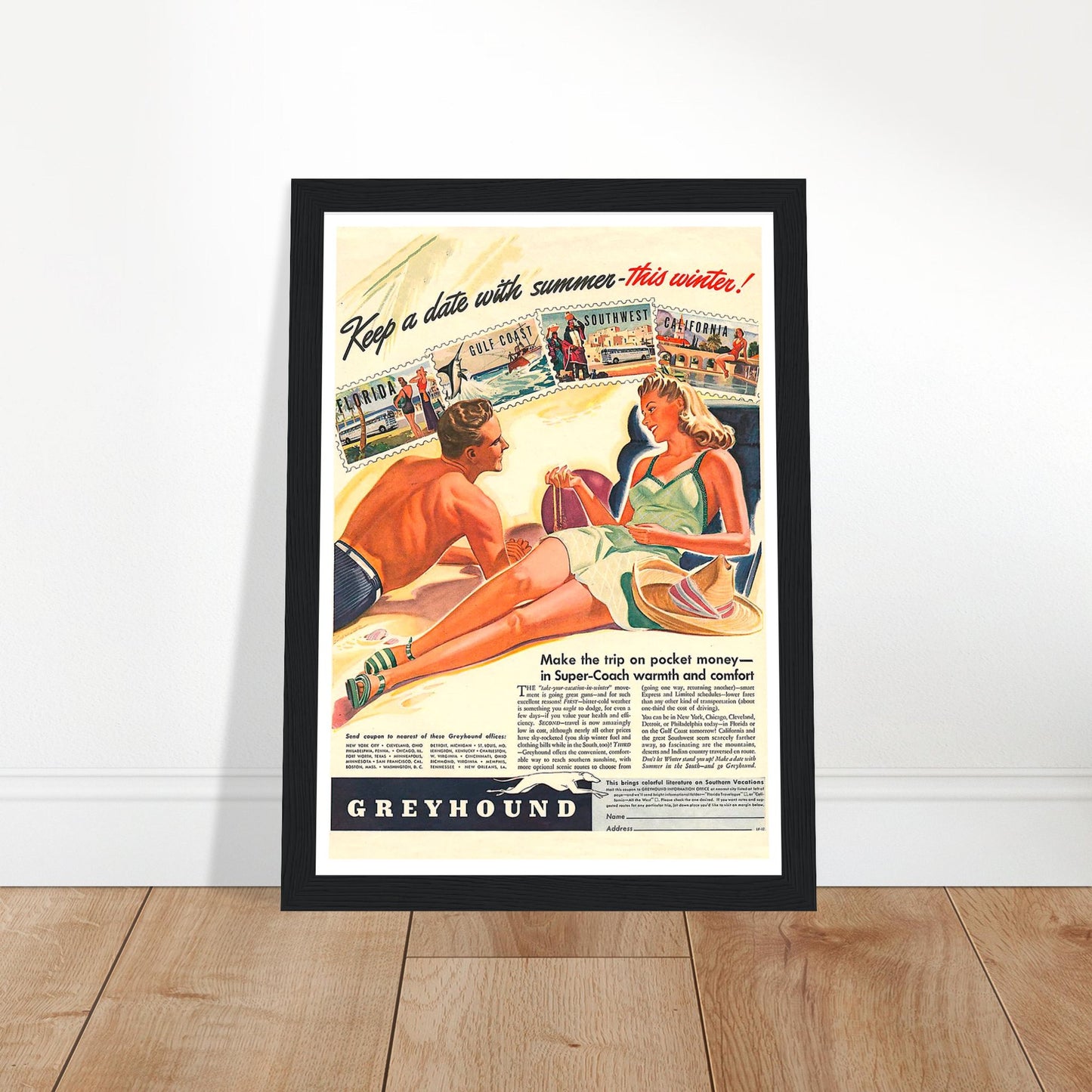 Greyhound Vintage Poster Wall art - Posterify