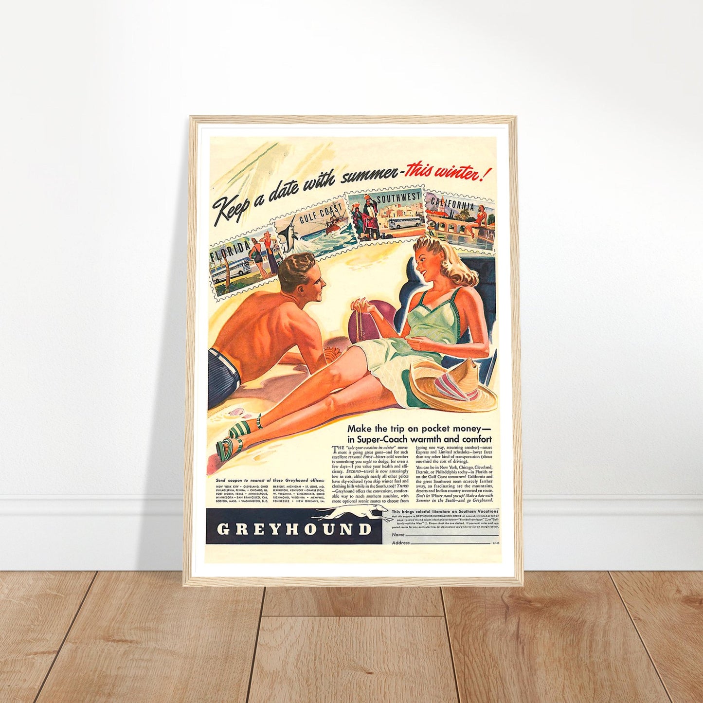 Greyhound Vintage Poster Wall art - Posterify