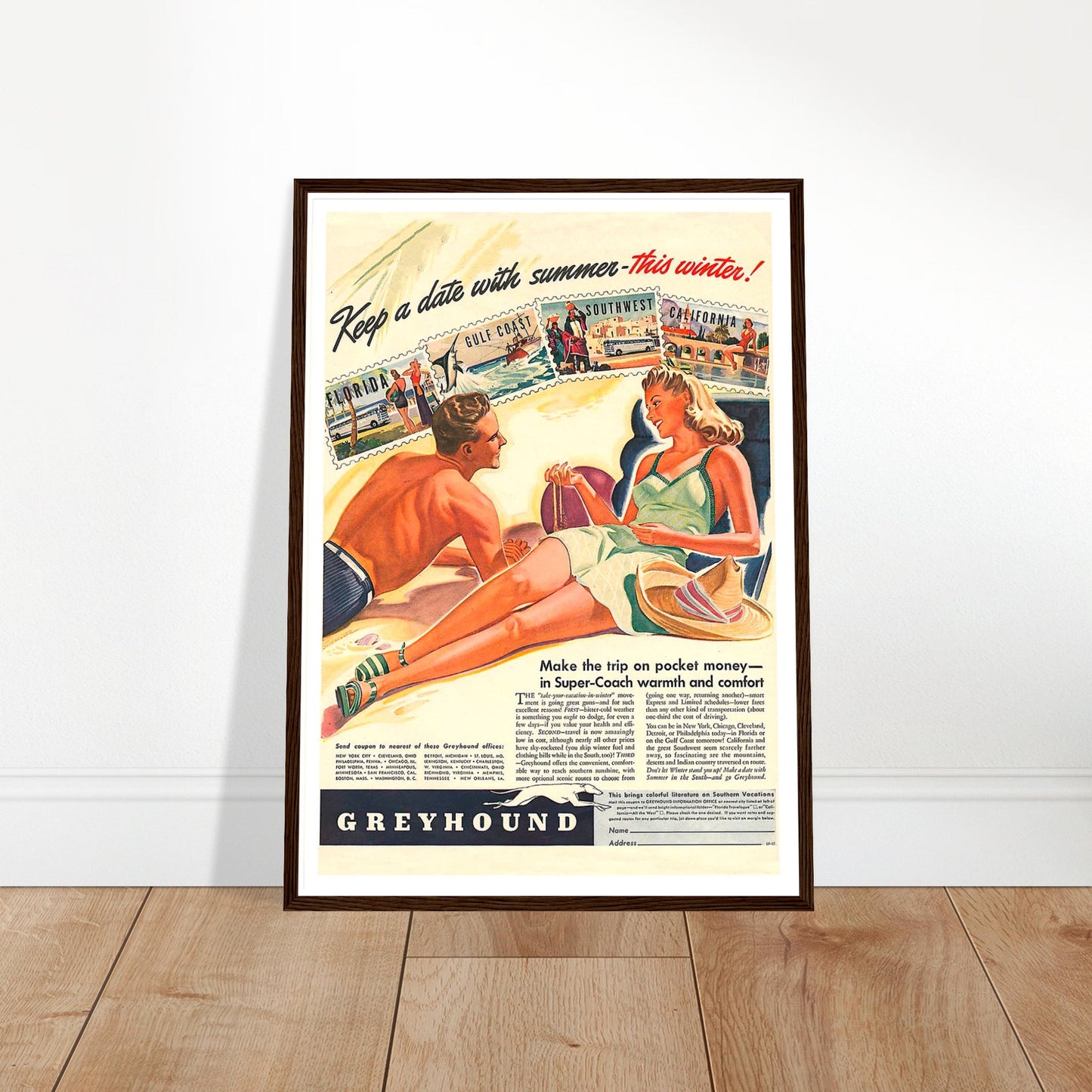 Greyhound Vintage Poster Wall art - Posterify