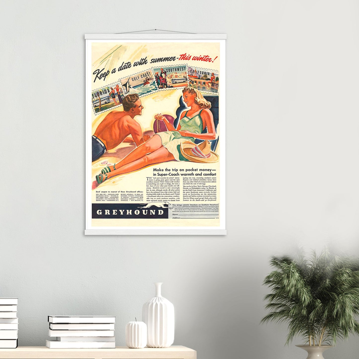 Greyhound Vintage Poster Wall art - Posterify