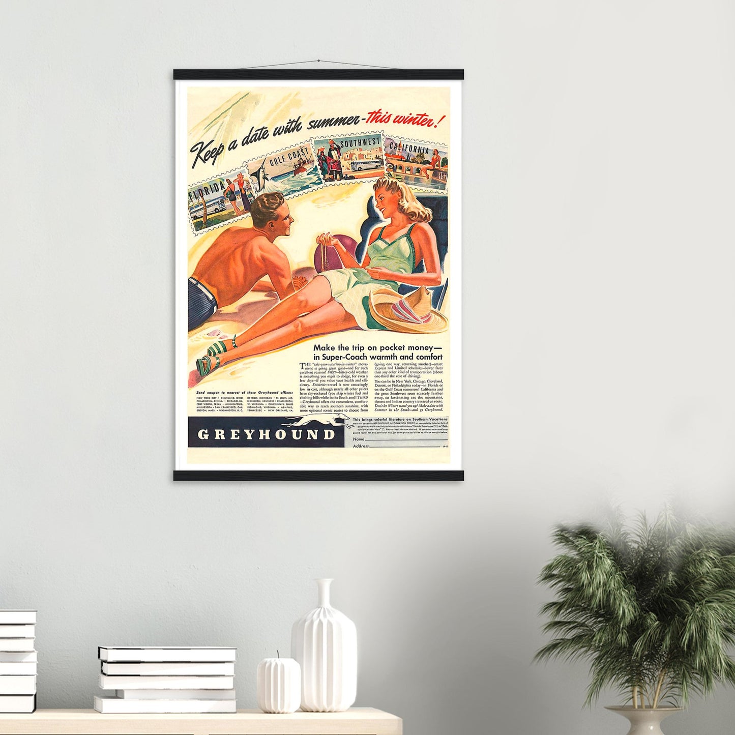 Greyhound Vintage Poster Wall art - Posterify