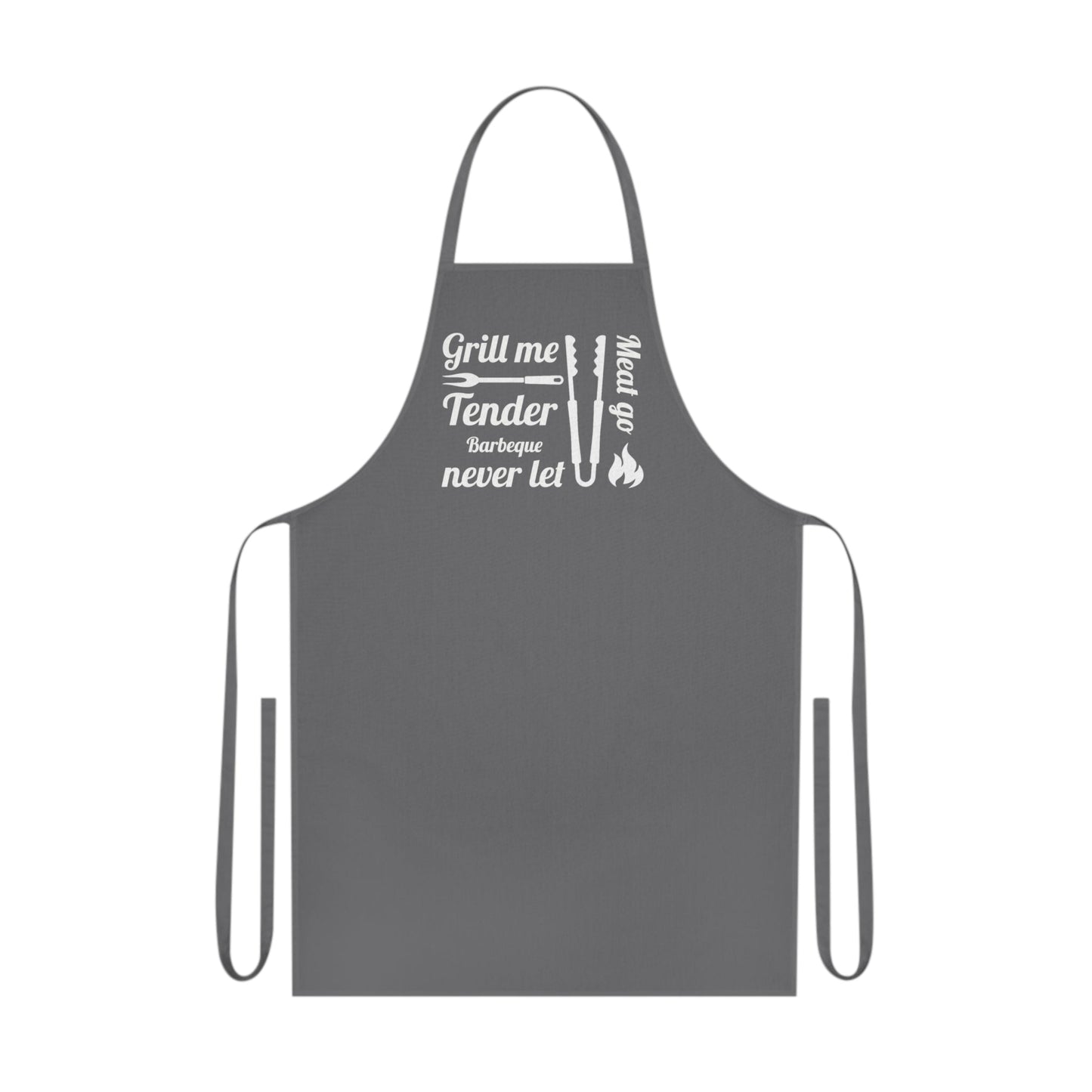 Grill me Tender Barbeque, Never let Meat Go /Elvis Cotton Apron - Posterify