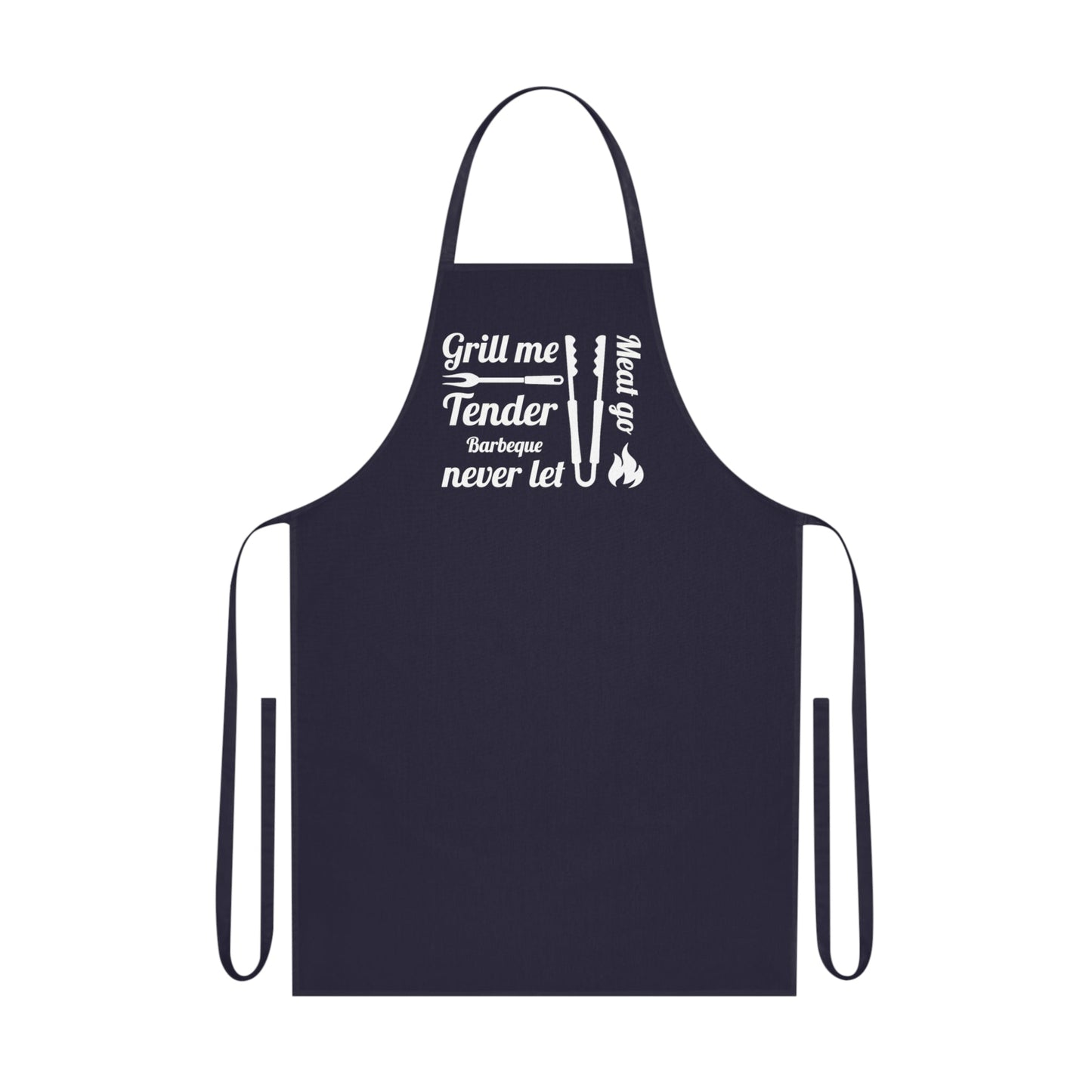 Grill me Tender Barbeque, Never let Meat Go /Elvis Cotton Apron - Posterify