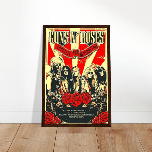 Guns n' Roses Vintage Poster Reprint on Premium Matte Paper - Posterify