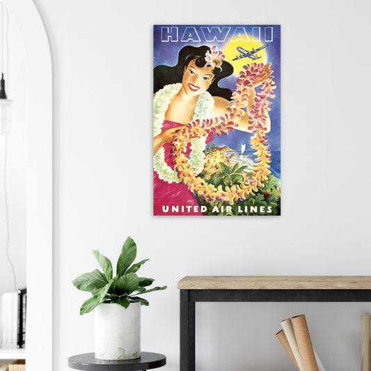 Hawaii Vintage Poster Reprint on Premium matte Paper - Posterify