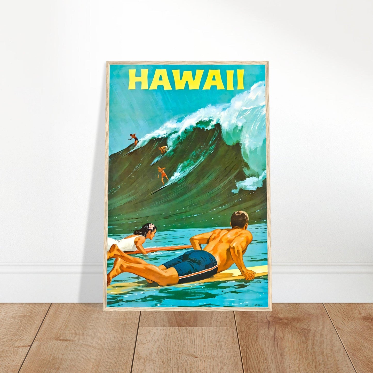 Hawaii Vintage Poster Reprint on Premium matte Paper - Posterify