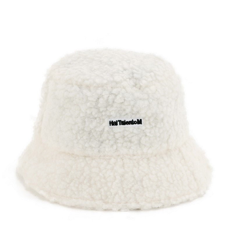 Hillside Hat Female Autumn And Winter Warm Lambswool Fishing Cap Korean Fashion Plush Cap New Fashion Letter Cap - Posterify