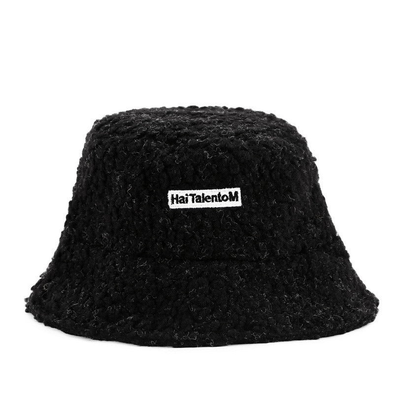 Hillside Hat Female Autumn And Winter Warm Lambswool Fishing Cap Korean Fashion Plush Cap New Fashion Letter Cap - Posterify