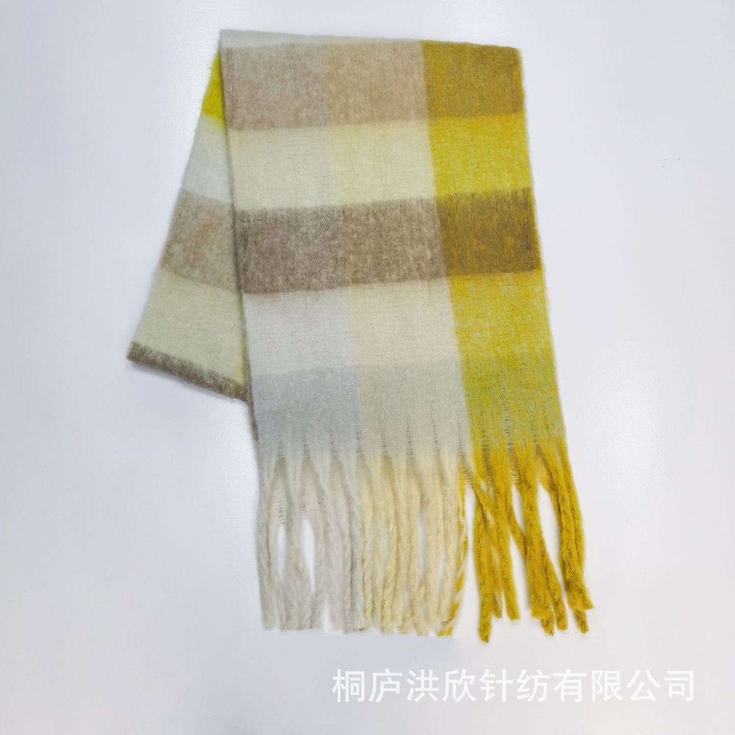 Hillside Men's and Women's Autumn and Winter Fashion Warm Rainbow Plaid Shawl Versatile Tassel Scarf - Posterify