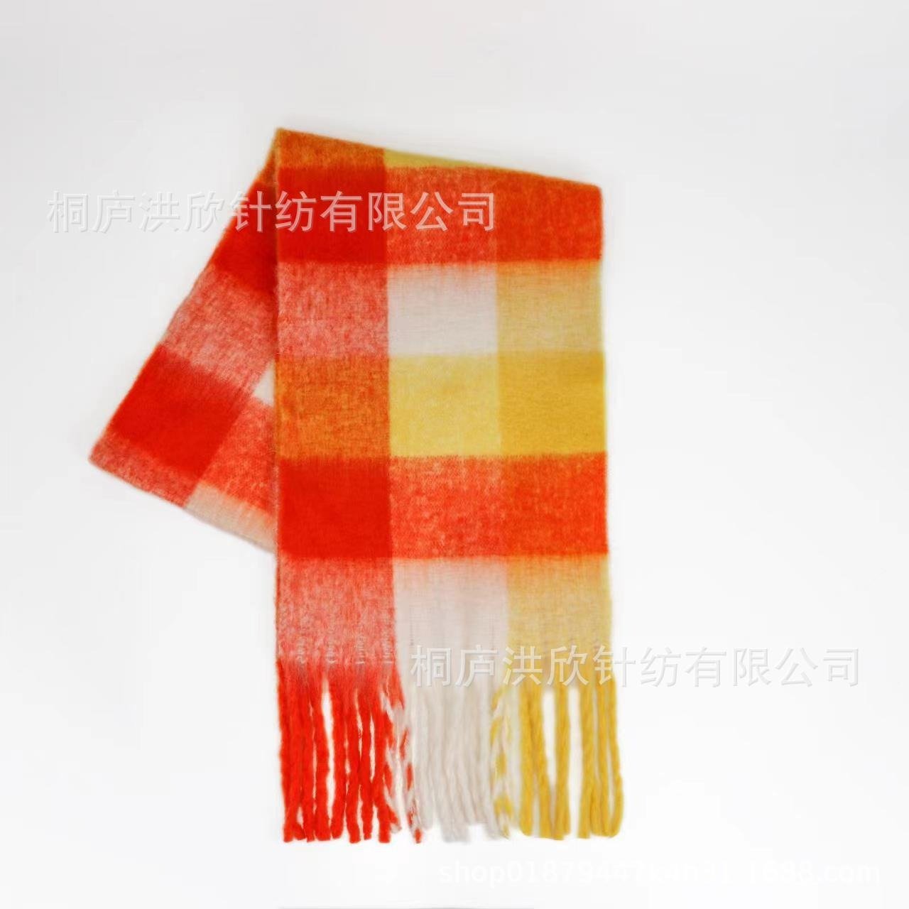 Hillside Men's and Women's Autumn and Winter Fashion Warm Rainbow Plaid Shawl Versatile Tassel Scarf - Posterify