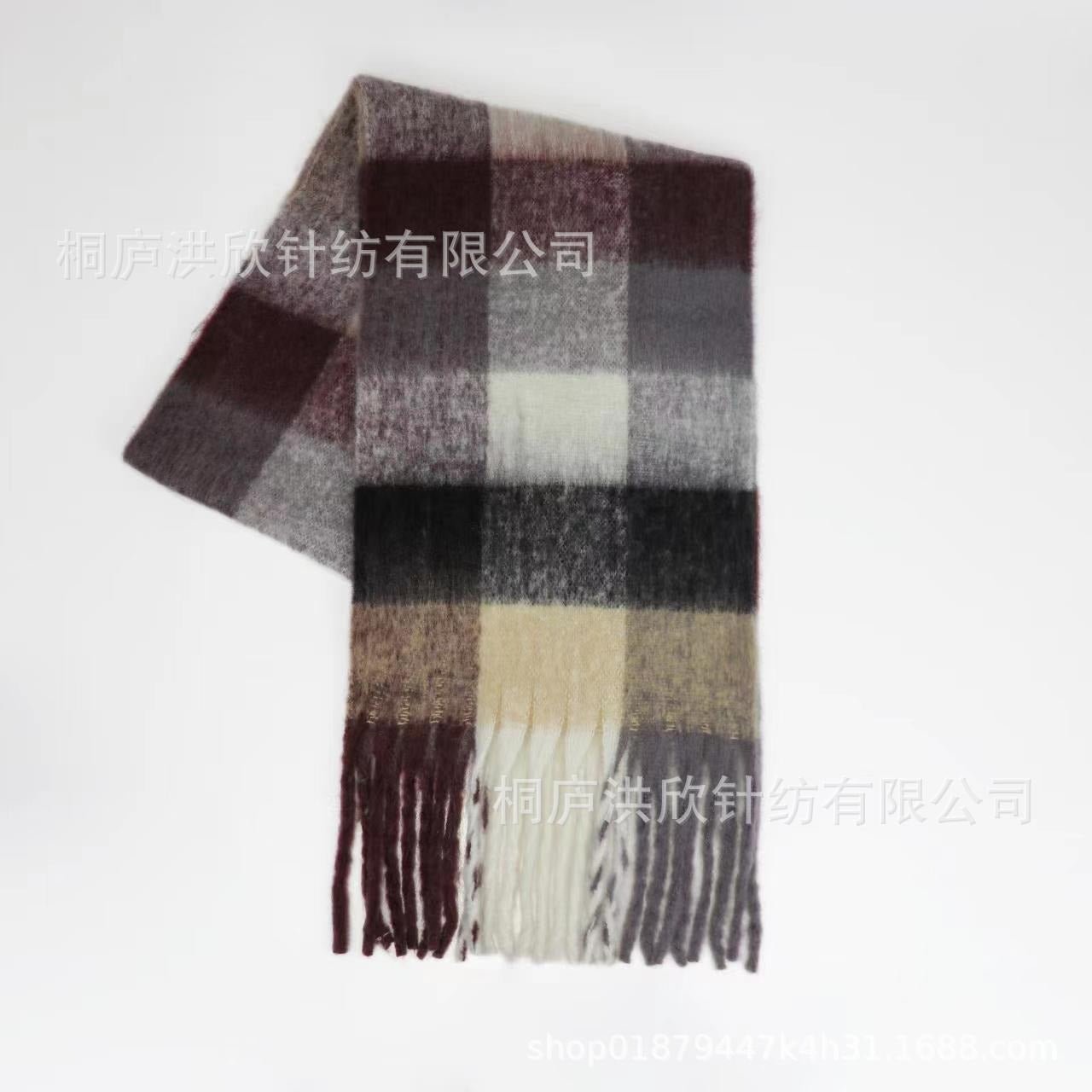 Hillside Men's and Women's Autumn and Winter Fashion Warm Rainbow Plaid Shawl Versatile Tassel Scarf - Posterify