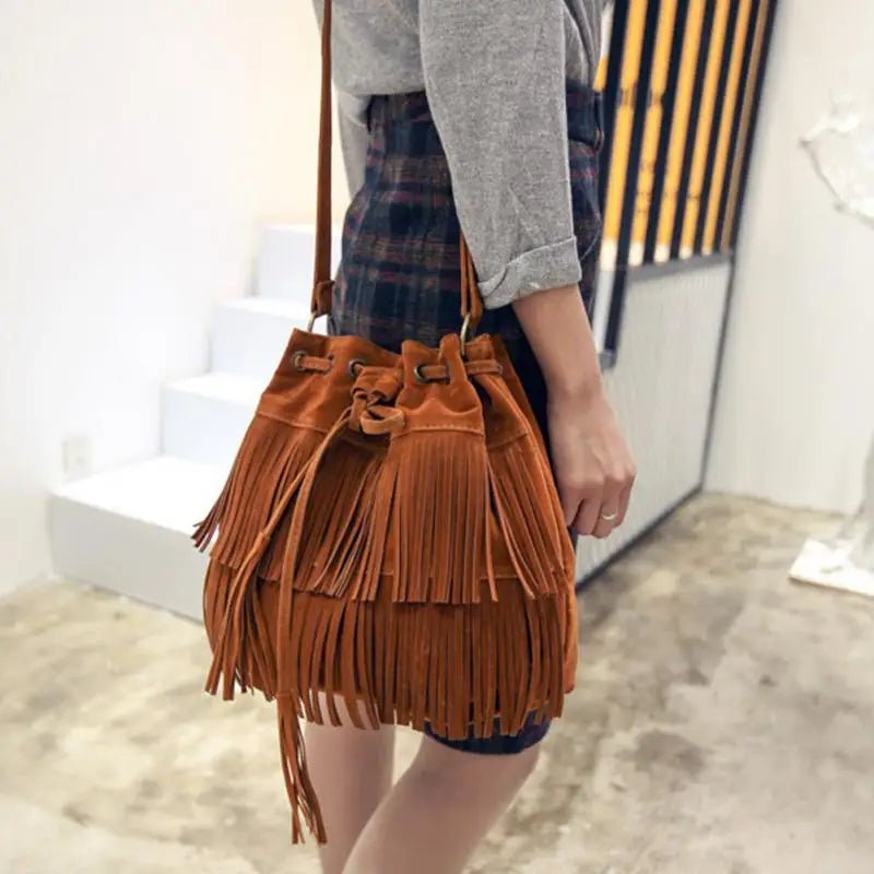 Hillside Retro Shoulder Bag Vintage Tassel Cross Body Bag Women Messenger Bags Popular Handbag Handbags Women - Posterify