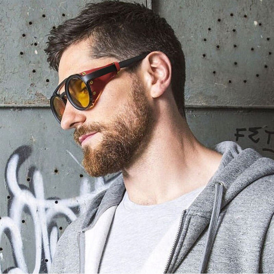 Hillside Steampunk Sunglasses Brand Design Round Sunglass Men Women Vintage Punk Sun glasses UV400 Shades Eyewear - Posterify